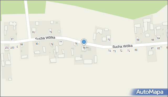 Sucha Wólka, Sucha Wólka, 75, mapa Sucha Wólka