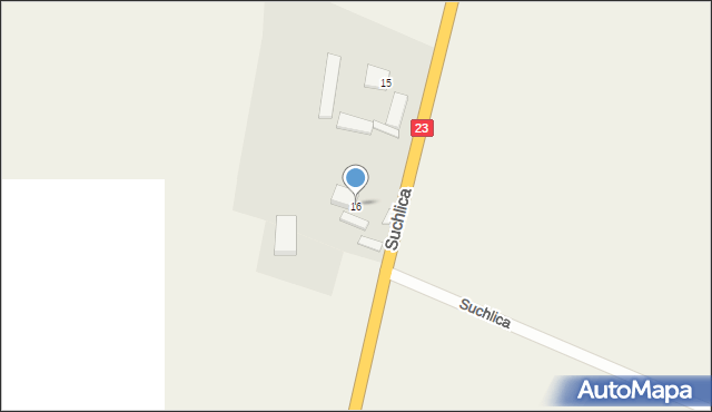 Suchlica, Suchlica, 16, mapa Suchlica
