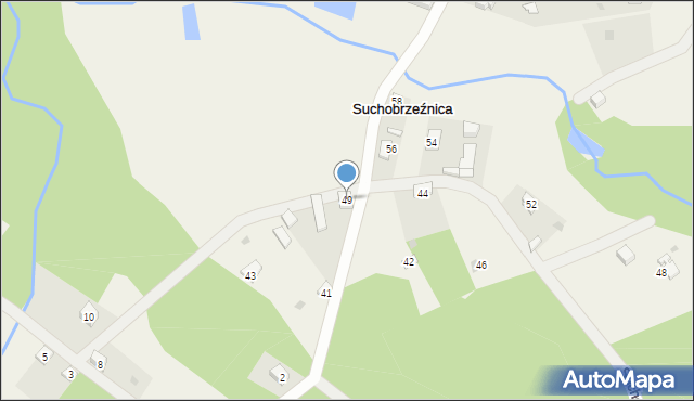 Suchobrzeźnica, Suchobrzeźnica, 49, mapa Suchobrzeźnica