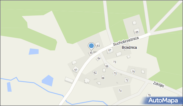 Suchobrzeźnica, Suchobrzeźnica, 61, mapa Suchobrzeźnica