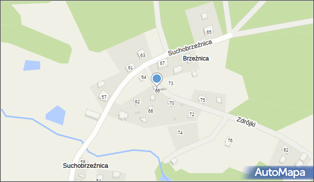 Suchobrzeźnica, Suchobrzeźnica, 66, mapa Suchobrzeźnica