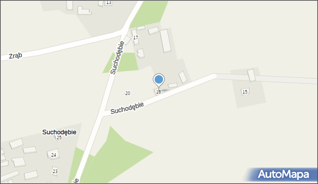 Suchodębie, Suchodębie, 18, mapa Suchodębie