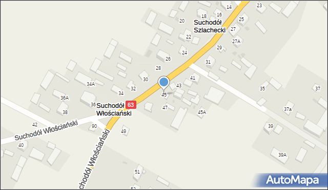 Suchodół Szlachecki, Suchodół Szlachecki, 45, mapa Suchodół Szlachecki