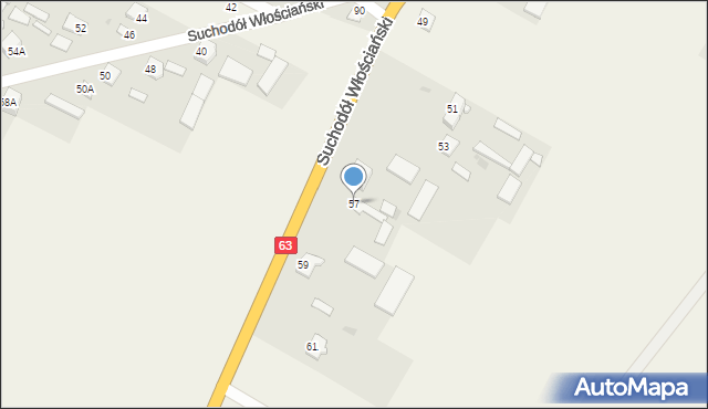 Suchodół Szlachecki, Suchodół Szlachecki, 57, mapa Suchodół Szlachecki