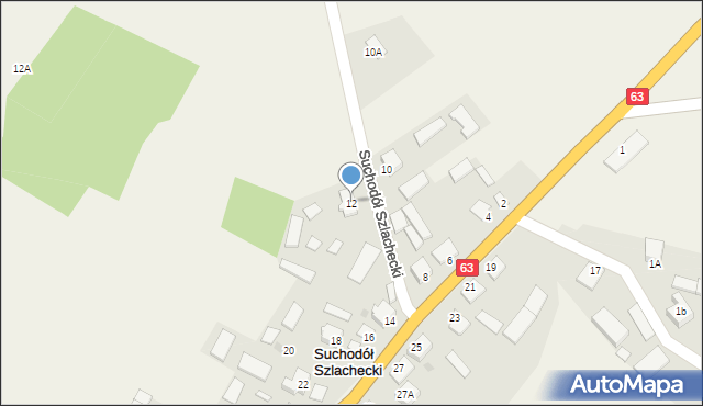Suchodół Włościański, Suchodół Włościański, 12, mapa Suchodół Włościański