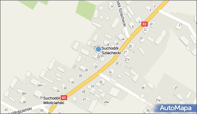 Suchodół Włościański, Suchodół Włościański, 22, mapa Suchodół Włościański