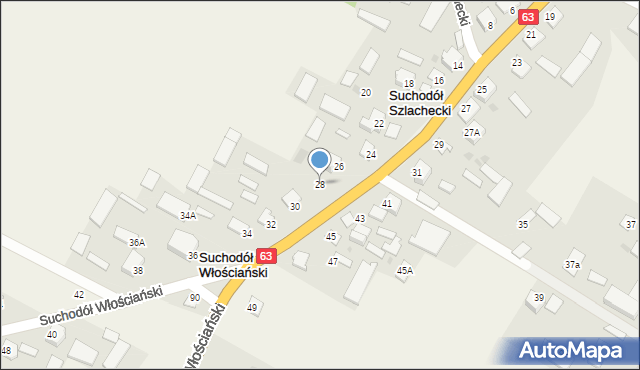 Suchodół Włościański, Suchodół Włościański, 28, mapa Suchodół Włościański