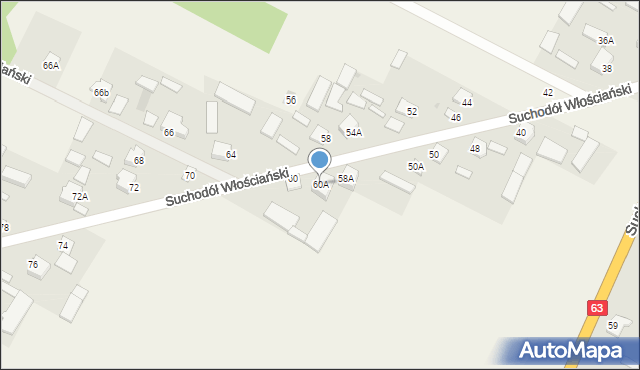 Suchodół Włościański, Suchodół Włościański, 60A, mapa Suchodół Włościański
