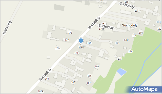 Suchodoły, Suchodoły, 174A, mapa Suchodoły