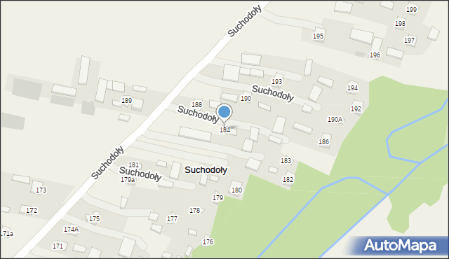 Suchodoły, Suchodoły, 184, mapa Suchodoły