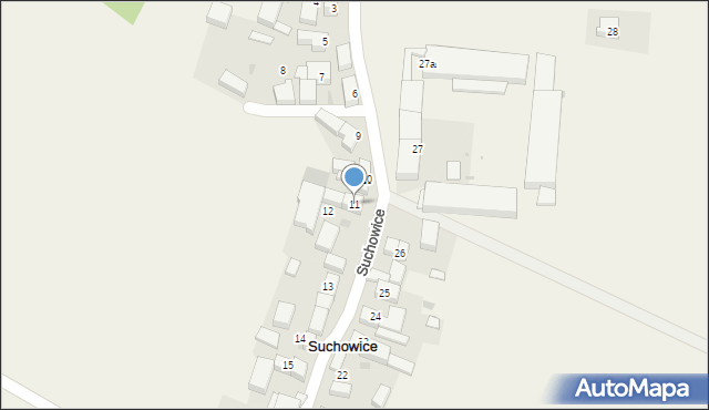 Suchowice, Suchowice, 11, mapa Suchowice