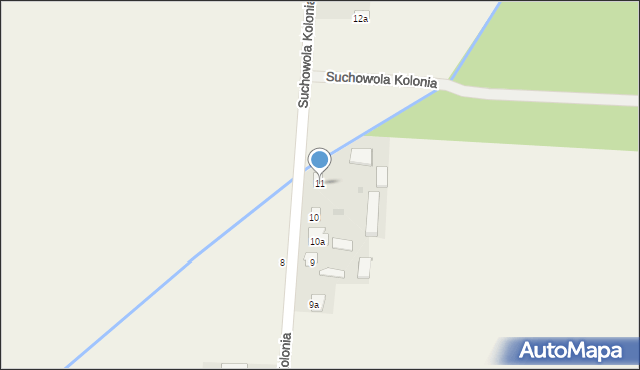 Suchowola, Suchowola Kolonia, 11, mapa Suchowola