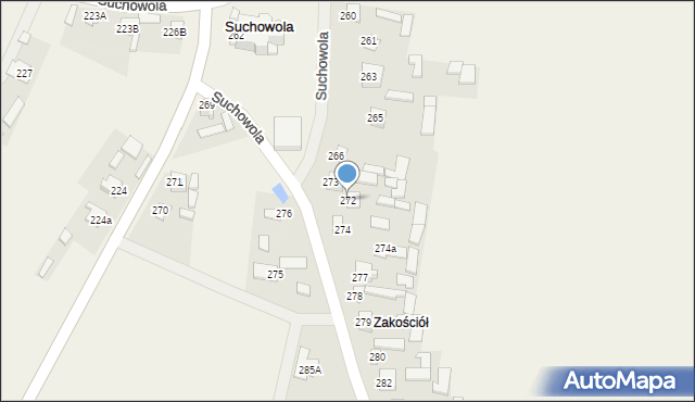 Suchowola, Suchowola, 272, mapa Suchowola