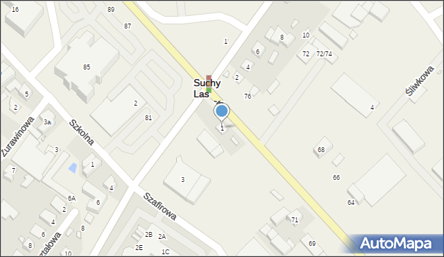 Suchy Las, Sucholeska, 1, mapa Suchy Las