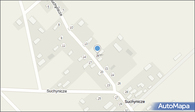 Suchynicze, Suchynicze, 16, mapa Suchynicze