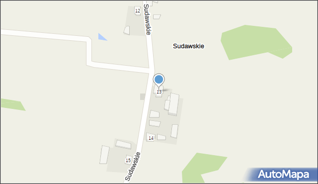 Sudawskie, Sudawskie, 13, mapa Sudawskie