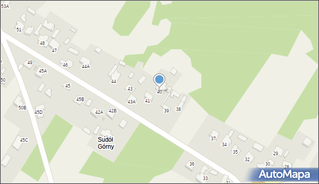 Sudół, Sudół, 40, mapa Sudół