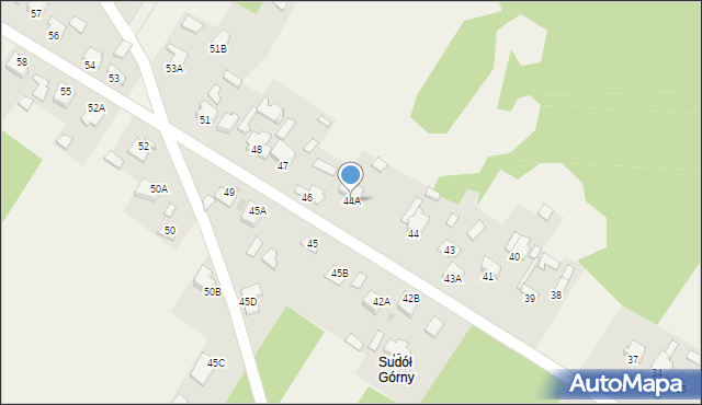 Sudół, Sudół, 44A, mapa Sudół
