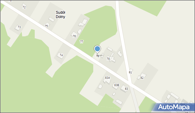 Sudół, Sudół, 78, mapa Sudół