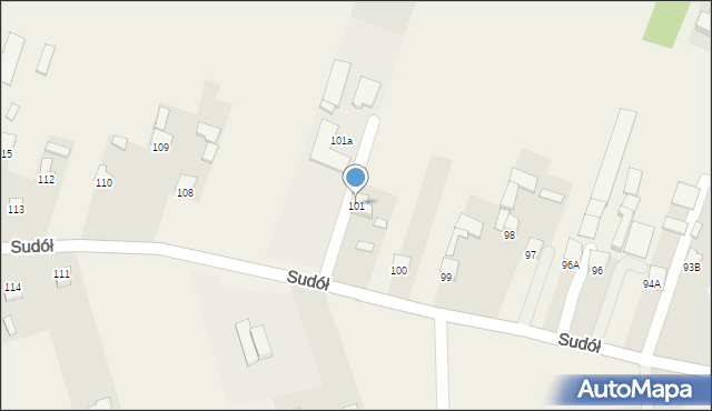 Sudół, Sudół, 101, mapa Sudół