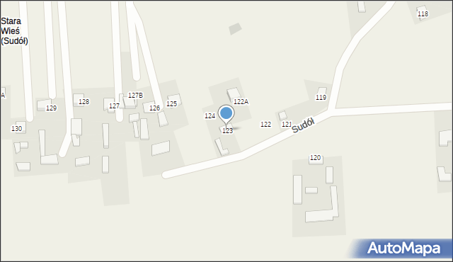 Sudół, Sudół, 123, mapa Sudół