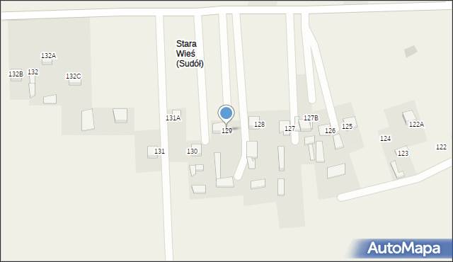Sudół, Sudół, 129, mapa Sudół