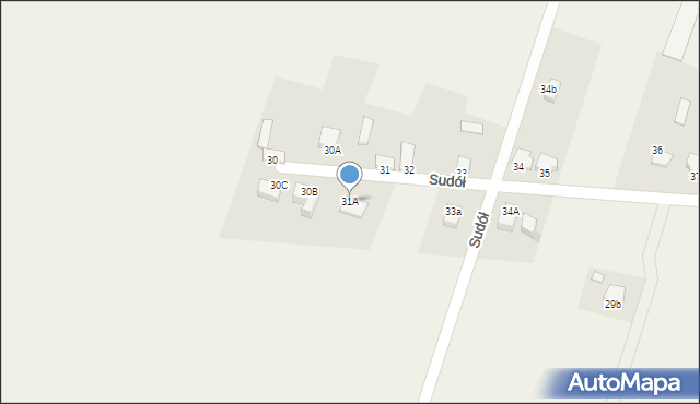 Sudół, Sudół, 31A, mapa Sudół