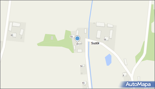 Sudół, Sudół, 57, mapa Sudół