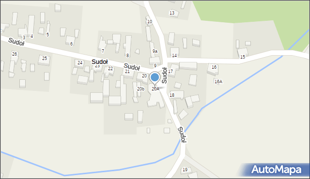 Sudoł, Sudoł, 20A, mapa Sudoł