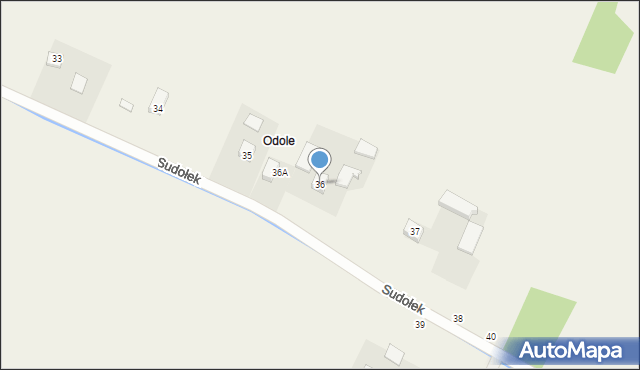 Sudołek, Sudołek, 36, mapa Sudołek