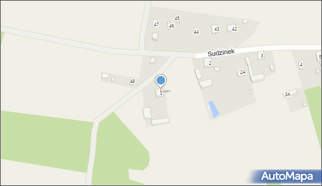 Sudzinek, Sudzinek, 1, mapa Sudzinek