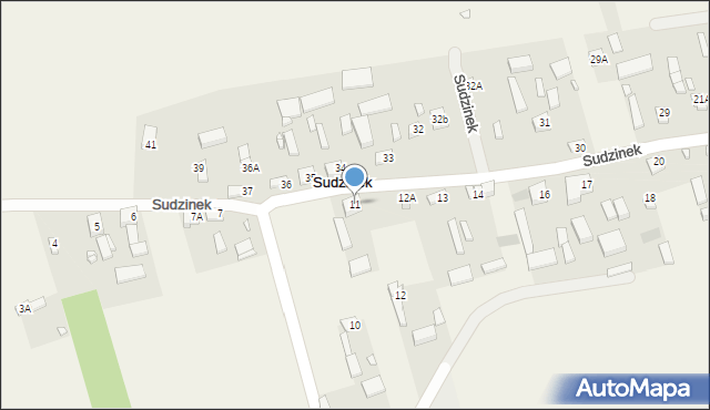 Sudzinek, Sudzinek, 11, mapa Sudzinek