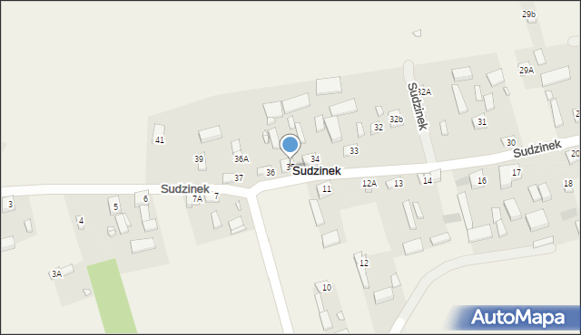 Sudzinek, Sudzinek, 35, mapa Sudzinek