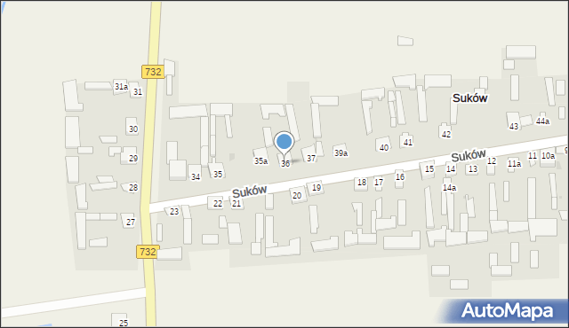 Suków, Suków, 36, mapa Suków