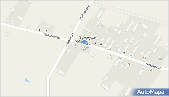 Sukowicze, Sukowicze, 13, mapa Sukowicze