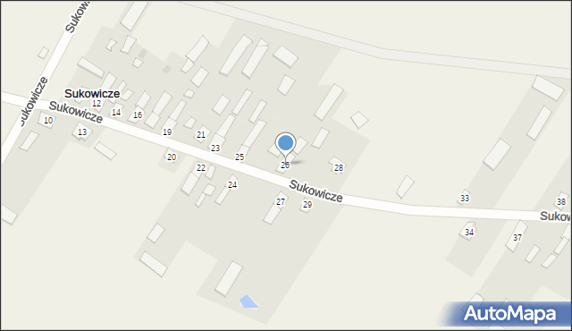 Sukowicze, Sukowicze, 26, mapa Sukowicze