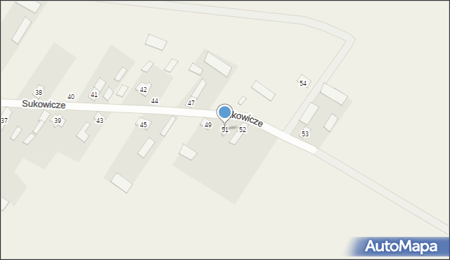 Sukowicze, Sukowicze, 51, mapa Sukowicze