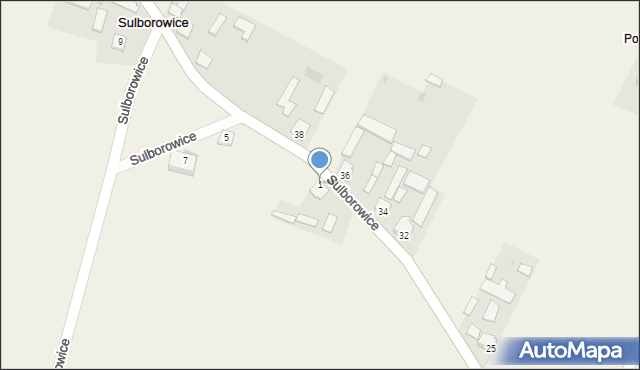 Sulborowice, Sulborowice, 1, mapa Sulborowice