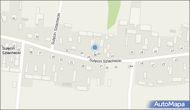 Sulęcin Szlachecki, Sulęcin Szlachecki, 26, mapa Sulęcin Szlachecki