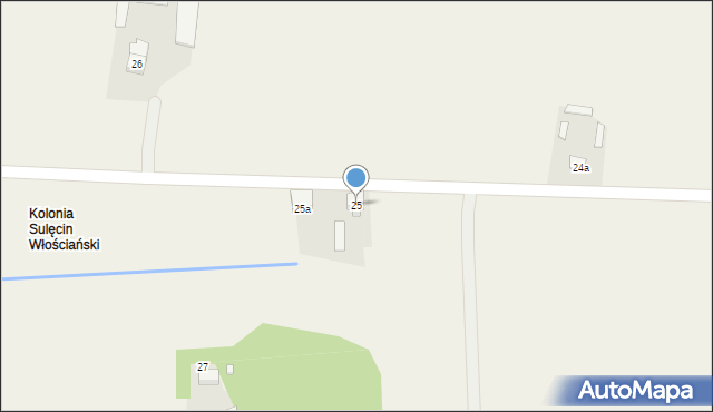 Sulęcin Włościański, Sulęcin Włościański, 25, mapa Sulęcin Włościański