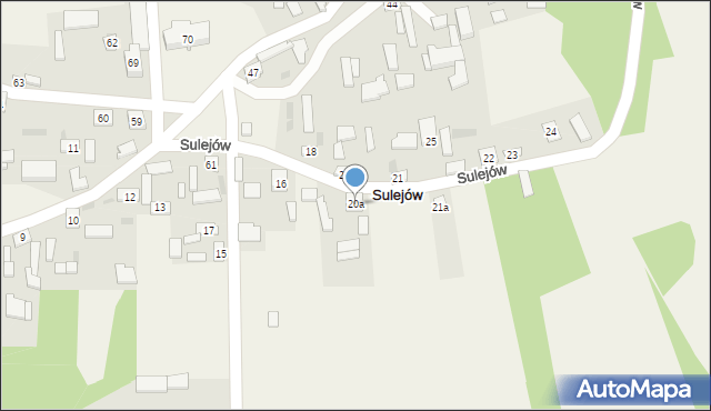 Sulejów, Sulejów, 20a, mapa Sulejów