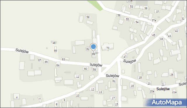 Sulejów, Sulejów, 69, mapa Sulejów