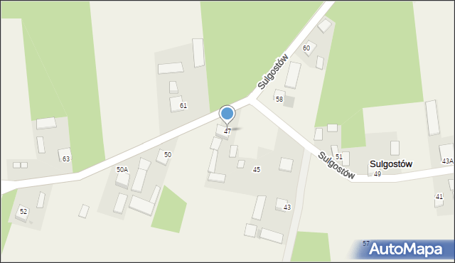 Sulgostów, Sulgostów, 47, mapa Sulgostów