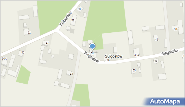 Sulgostów, Sulgostów, 51, mapa Sulgostów