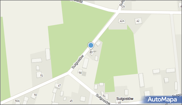 Sulgostów, Sulgostów, 60, mapa Sulgostów