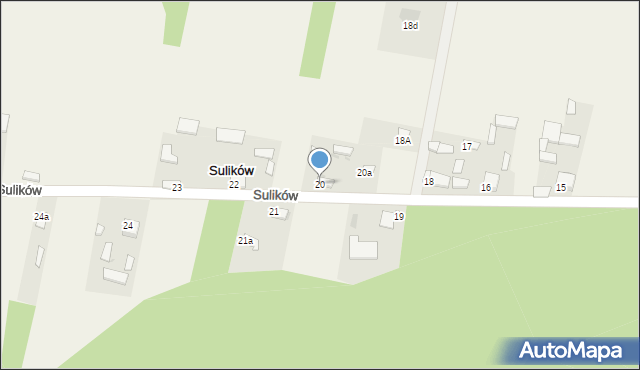 Sulików, Sulików, 20, mapa Sulików