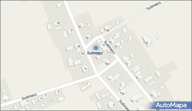 Sulimierz, Sulimierz, 75a, mapa Sulimierz