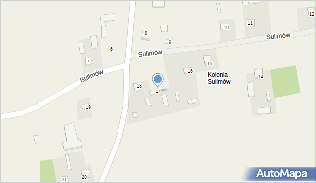 Sulimów, Sulimów, 17, mapa Sulimów