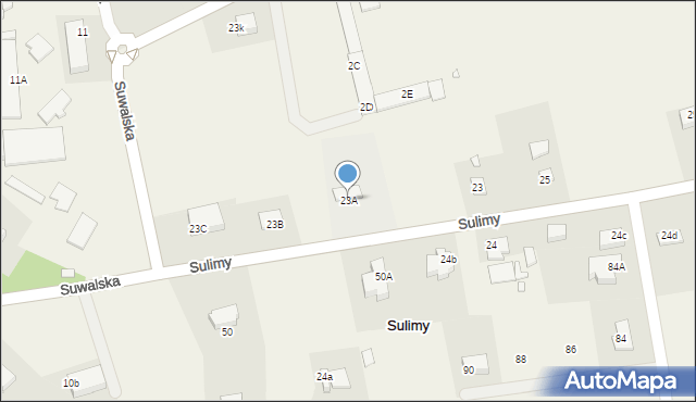Sulimy, Sulimy, 23A, mapa Sulimy