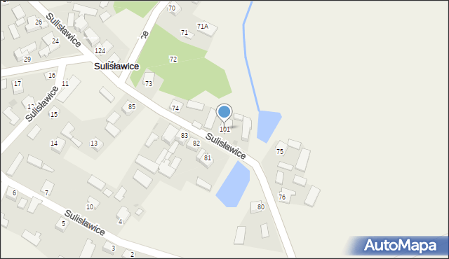 Sulisławice, Sulisławice, 101, mapa Sulisławice